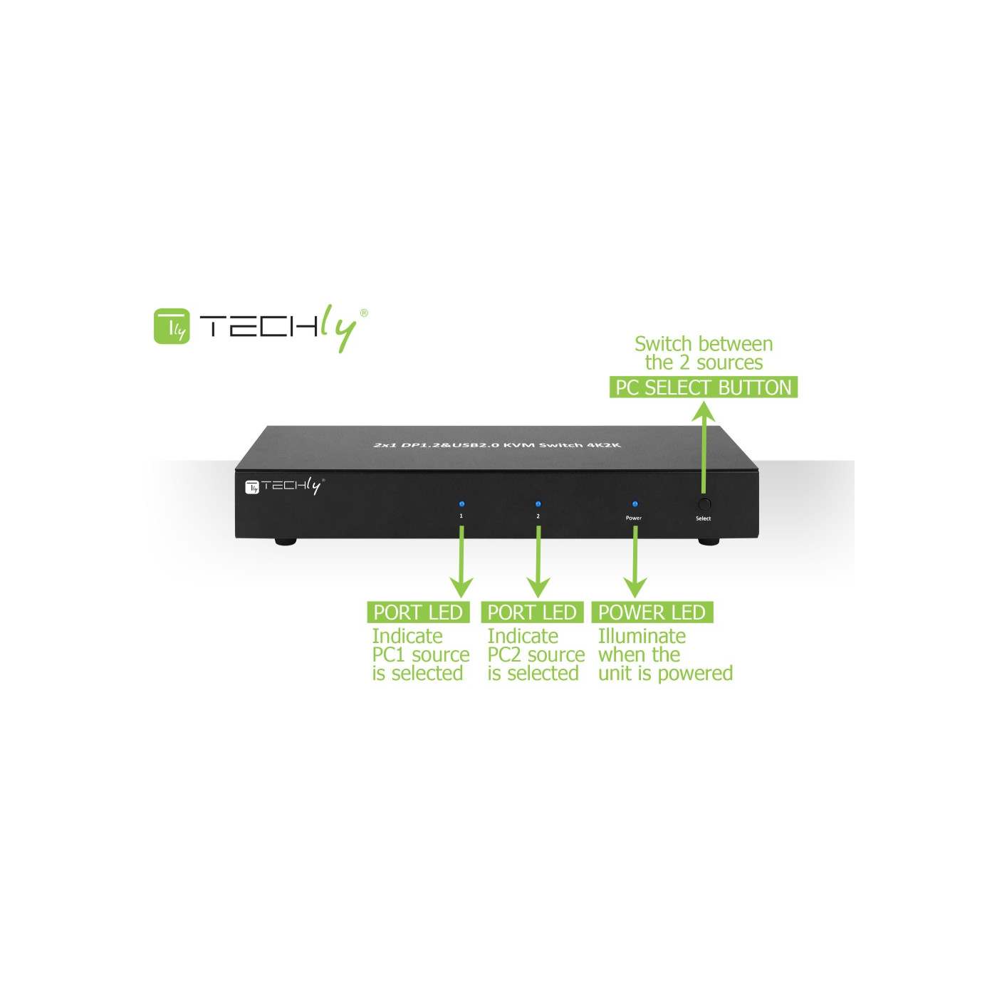 2-Port DisplayPort Dual-Monitor KVM-Switch 4K@60Hz Image 8