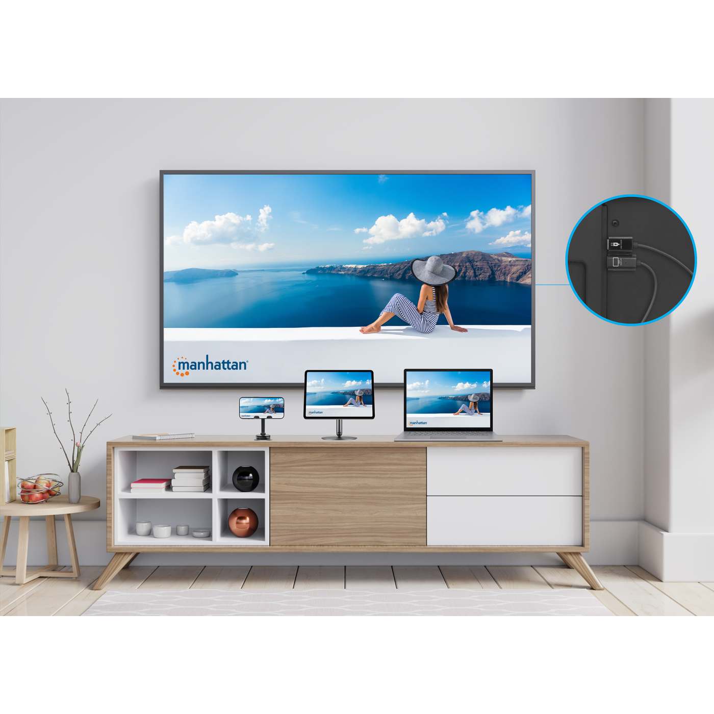 1080p Wireless HDMI-Display-Präsentationsset mit USB-C-Sendemodul Image 5