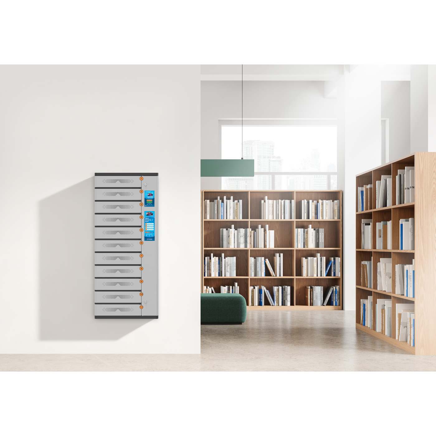 USB-C Ladeschrank mit 11 Schließfächern 500 W Image 2