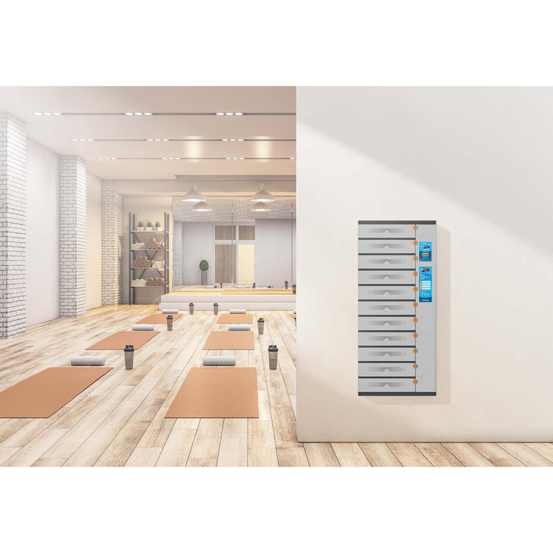 Manhattan USB-C charging kiosk with individual compartments in a professional environment