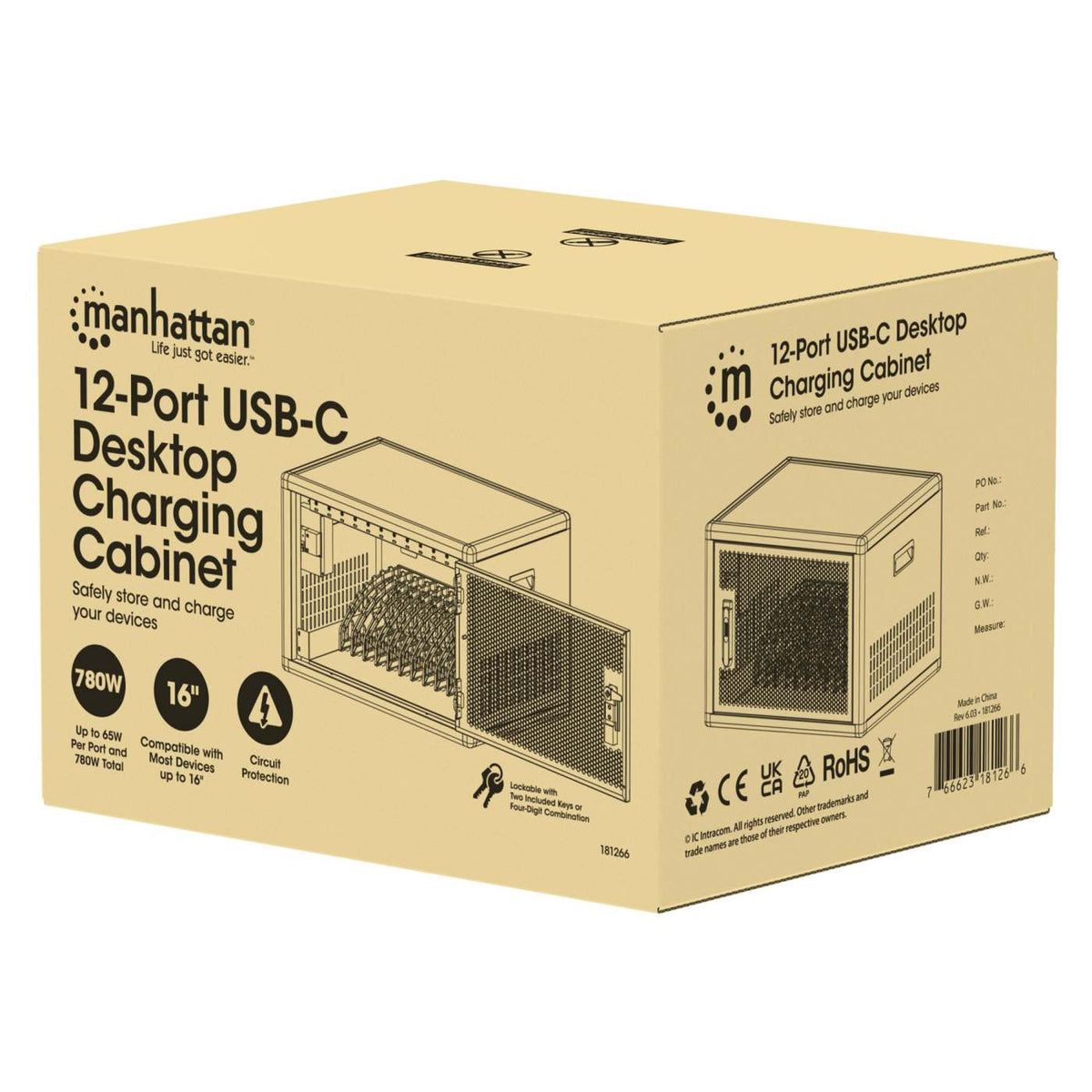 12-Port USB-C Desktop Ladeschrank - 65W pro Port Packaging Image 2