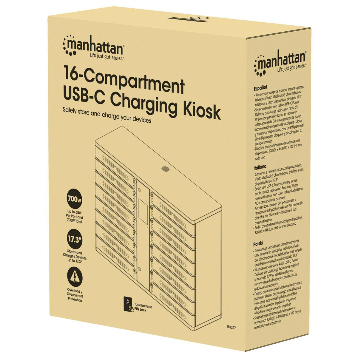 USB-C Ladeschrank mit 16 Schließfächern - 65W pro Port Packaging Image 2