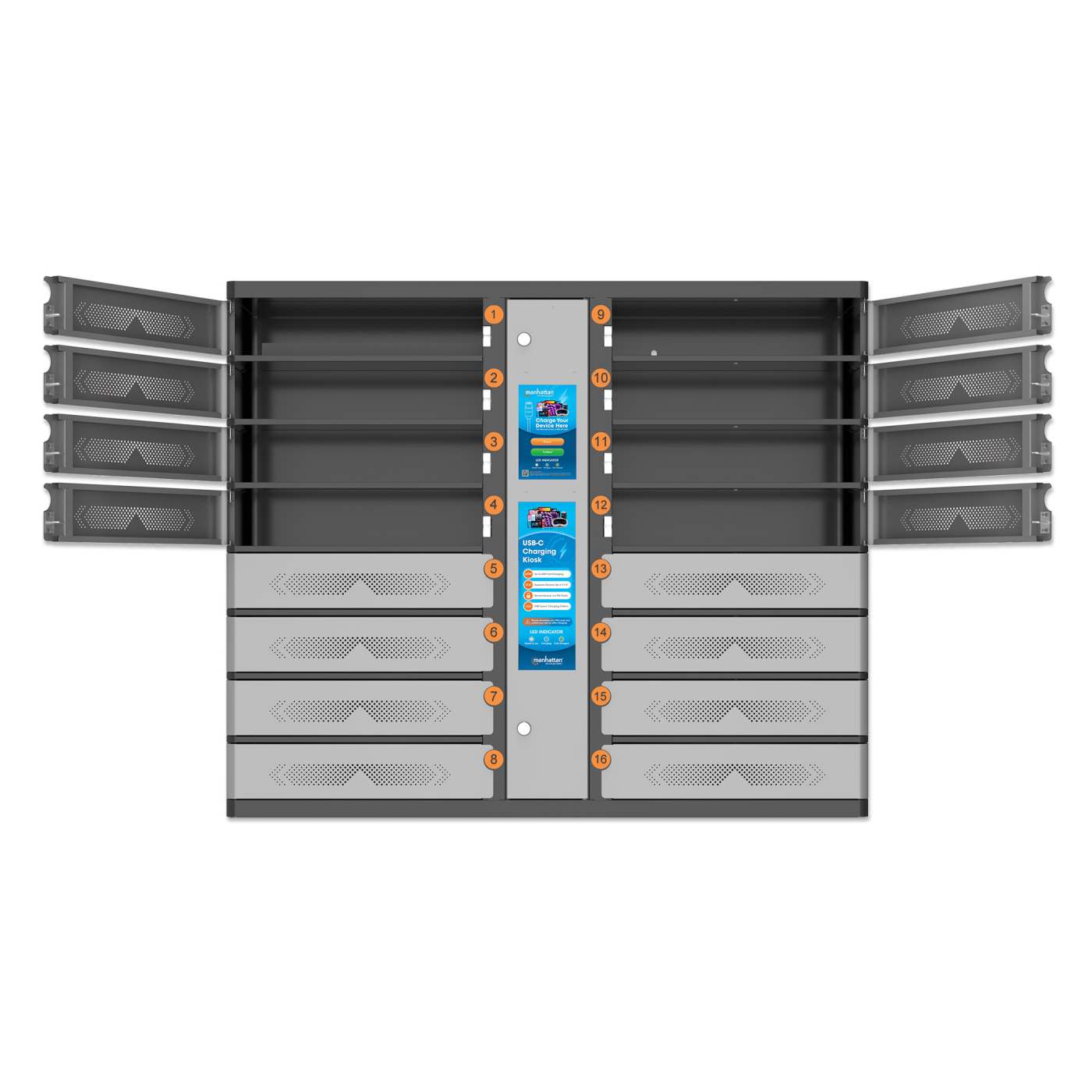 USB-C Ladeschrank mit 16 Schließfächern 850 W Image 8