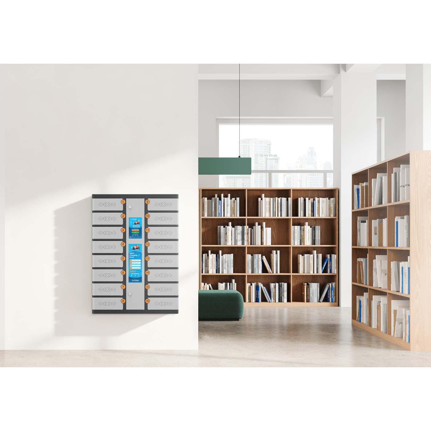 USB-C Ladeschrank mit 16 Schließfächern 500 W Image 2