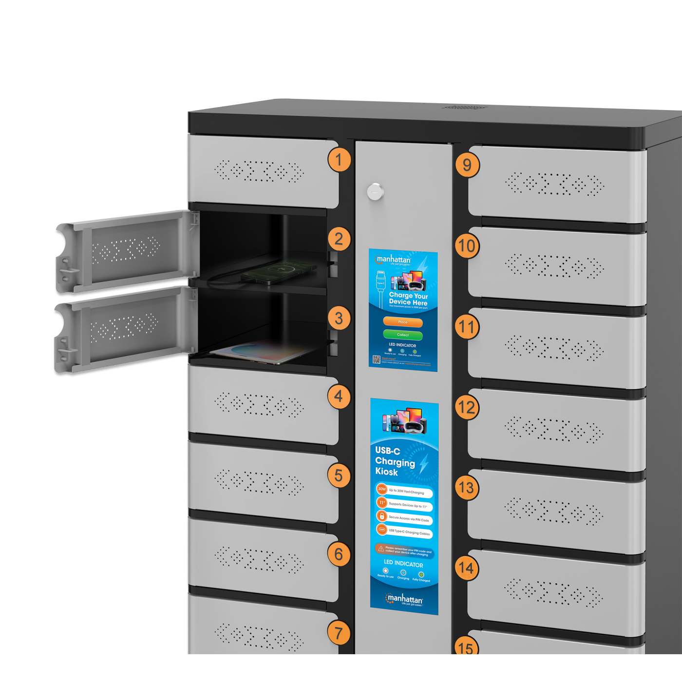 USB-C Ladeschrank mit 16 Schließfächern 500 W Image 6