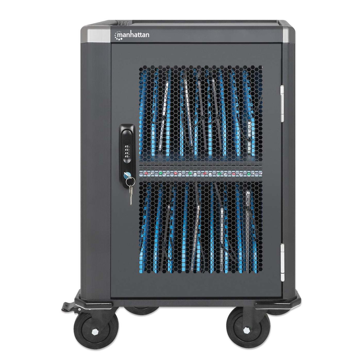 20-Port USB-C Ladeschrank auf Rollen - 30W pro Port Image 14