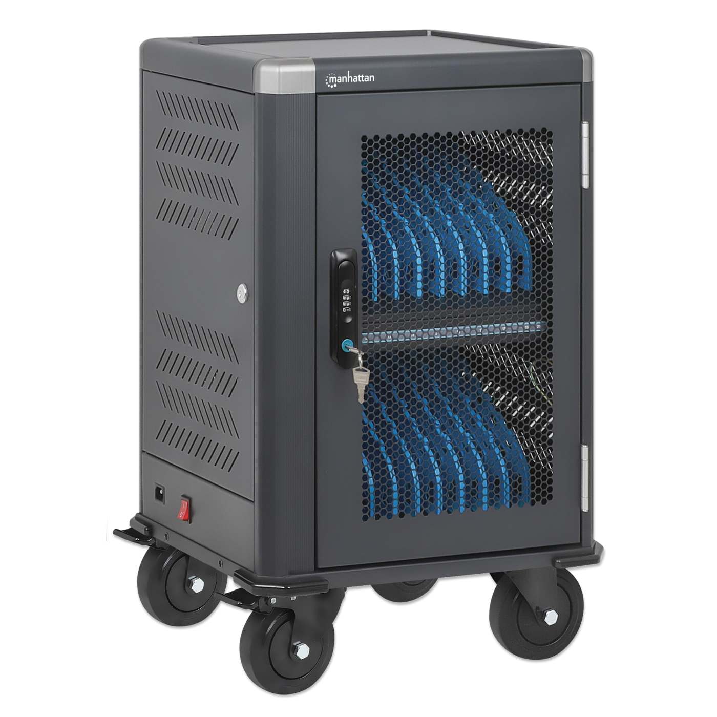 20-Port USB-C Ladeschrank auf Rollen - 30W pro Port Image 4