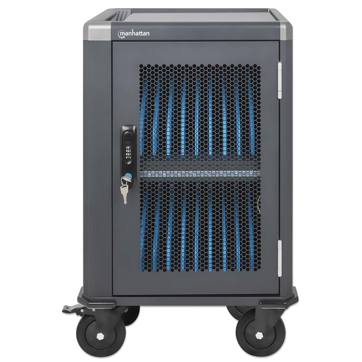 20-Port USB-C Ladeschrank auf Rollen - 30W pro Port Image 6