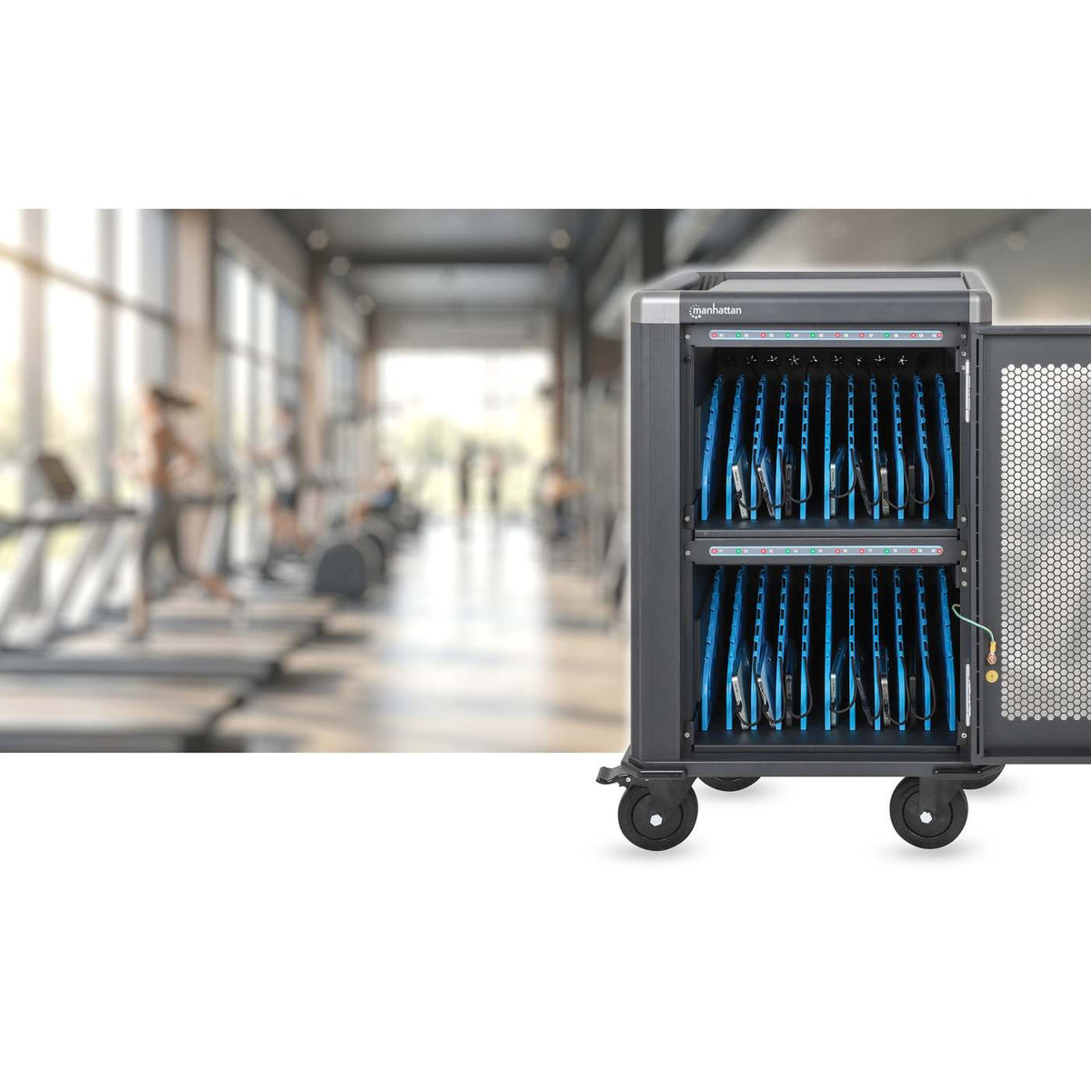 20-Port USB-C Ladeschrank auf Rollen - 30W pro Port Image 8