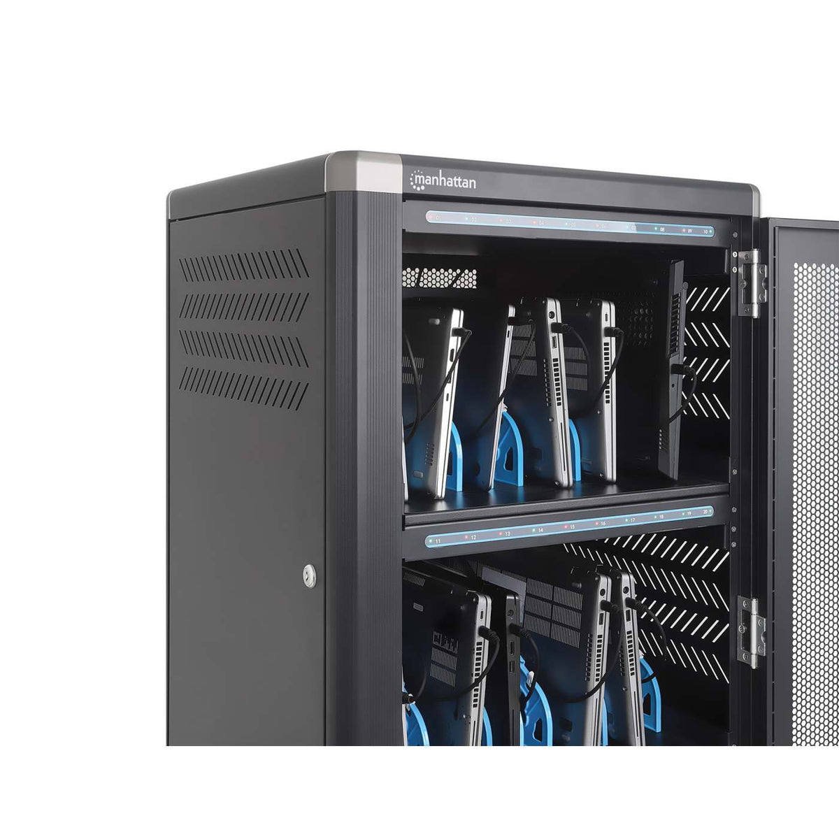 30-Port USB-C Ladeschrank auf Rollen - 65W pro Port Image 9