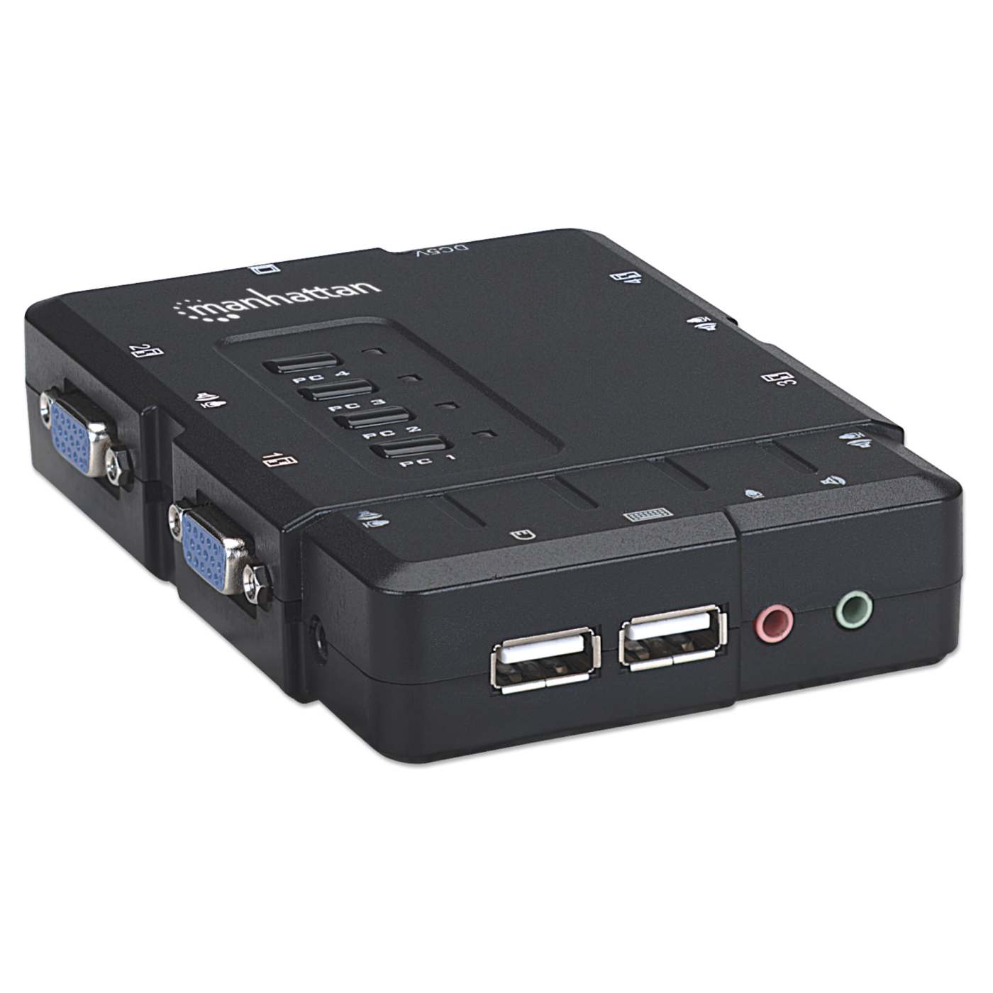 4-Port Kompakt-KVM-Switch mit Audio Image 3