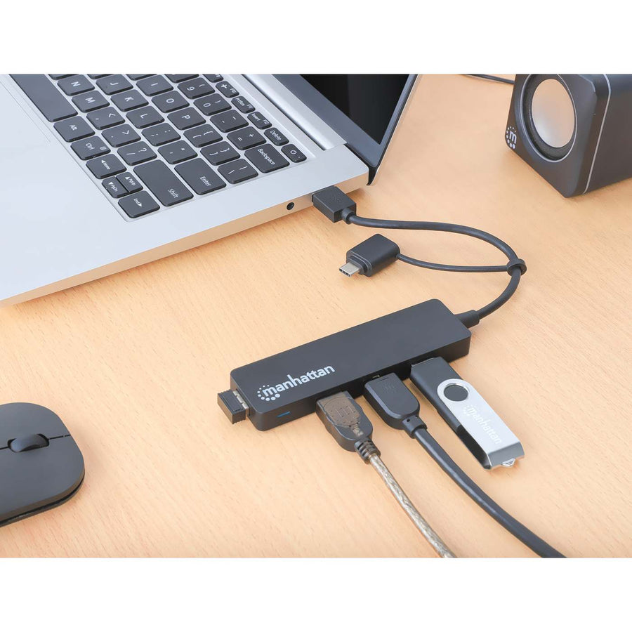 4-Port USB 3.0 Typ-C / Typ-A Kombo-Hub