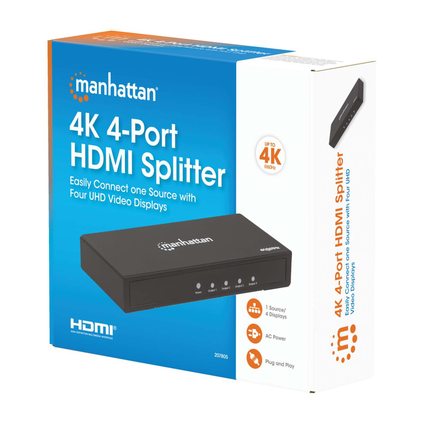 4K 4-Port HDMI-Splitter Packaging Image 2