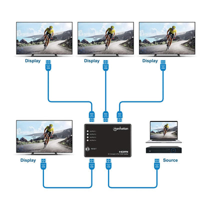 4K kompakter 4-Port HDMI-Splitter Image 10