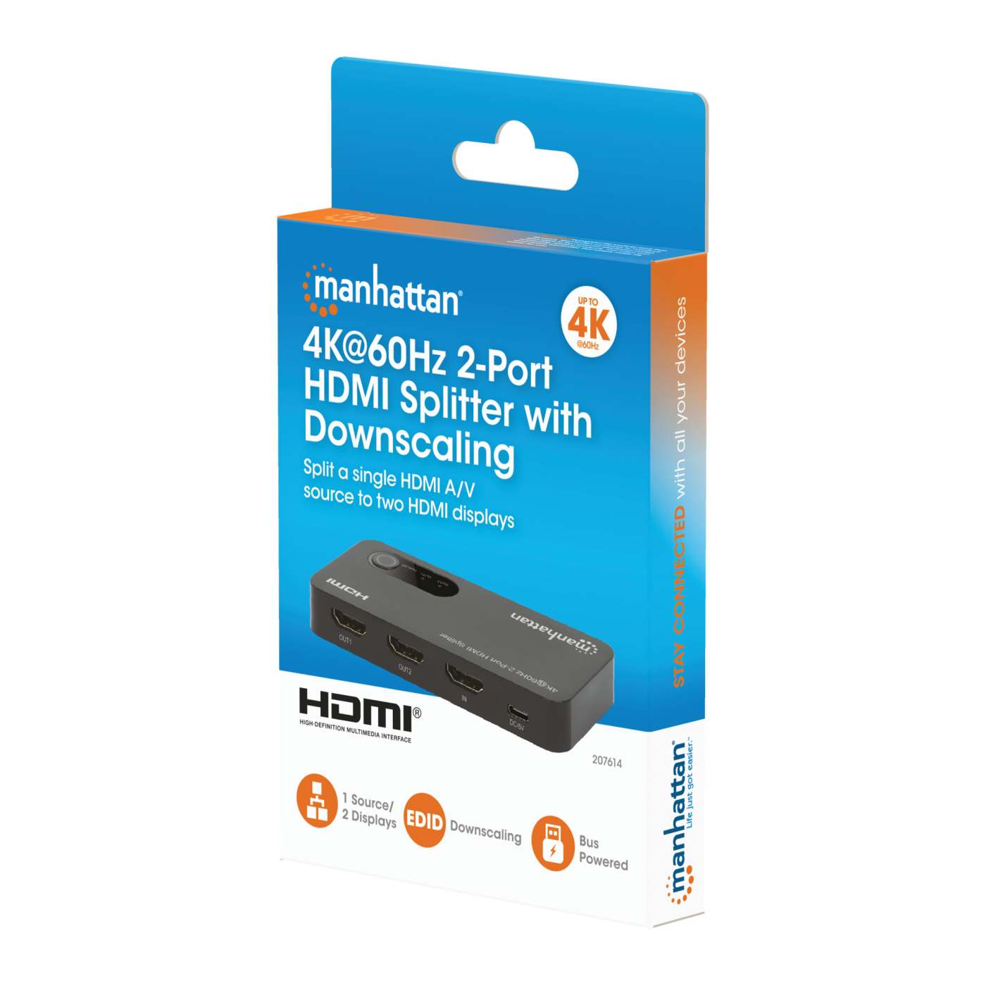 4K@60Hz 2-Port HDMI-Splitter mit Downscaling Packaging Image 2