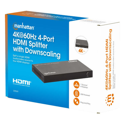 4K@60Hz 4-Port HDMI-Splitter mit Downscaling Packaging Image 2