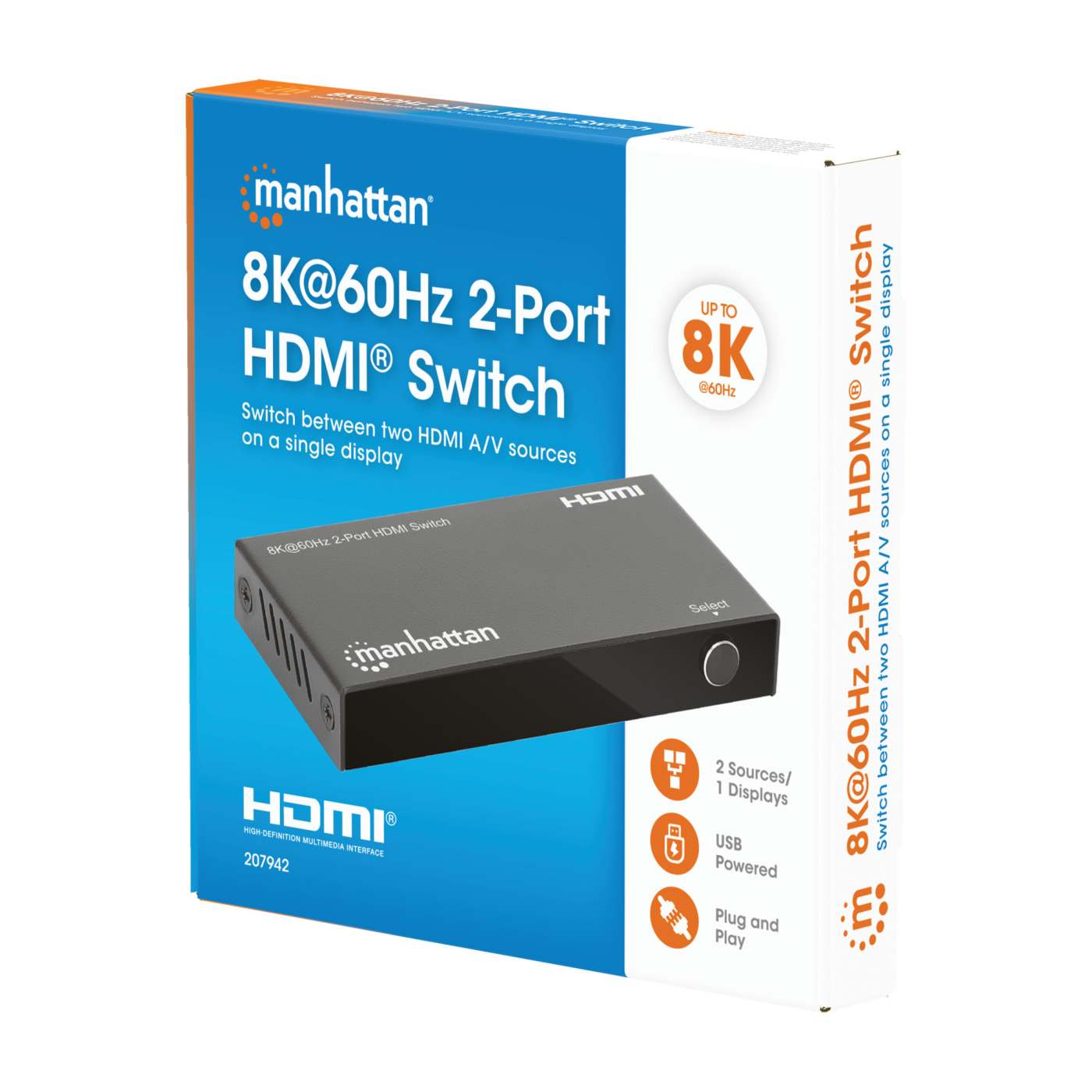 8K@60Hz 2-Port HDMI-Switch Packaging Image 2