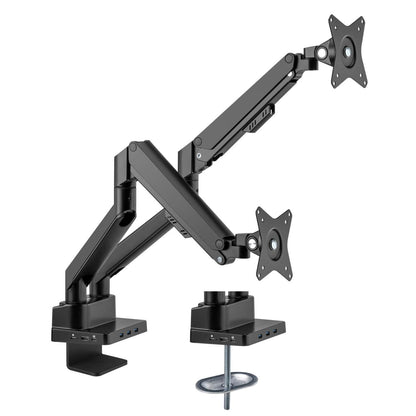 Tischhalterung mit Gasdruckfeder für zwei Monitore & Dockingstation Image 13