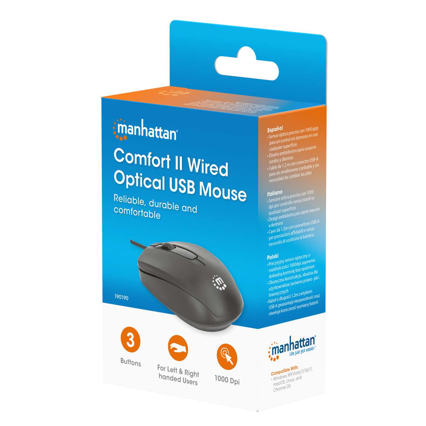 Comfort II Optische USB-Maus Packaging Image 2