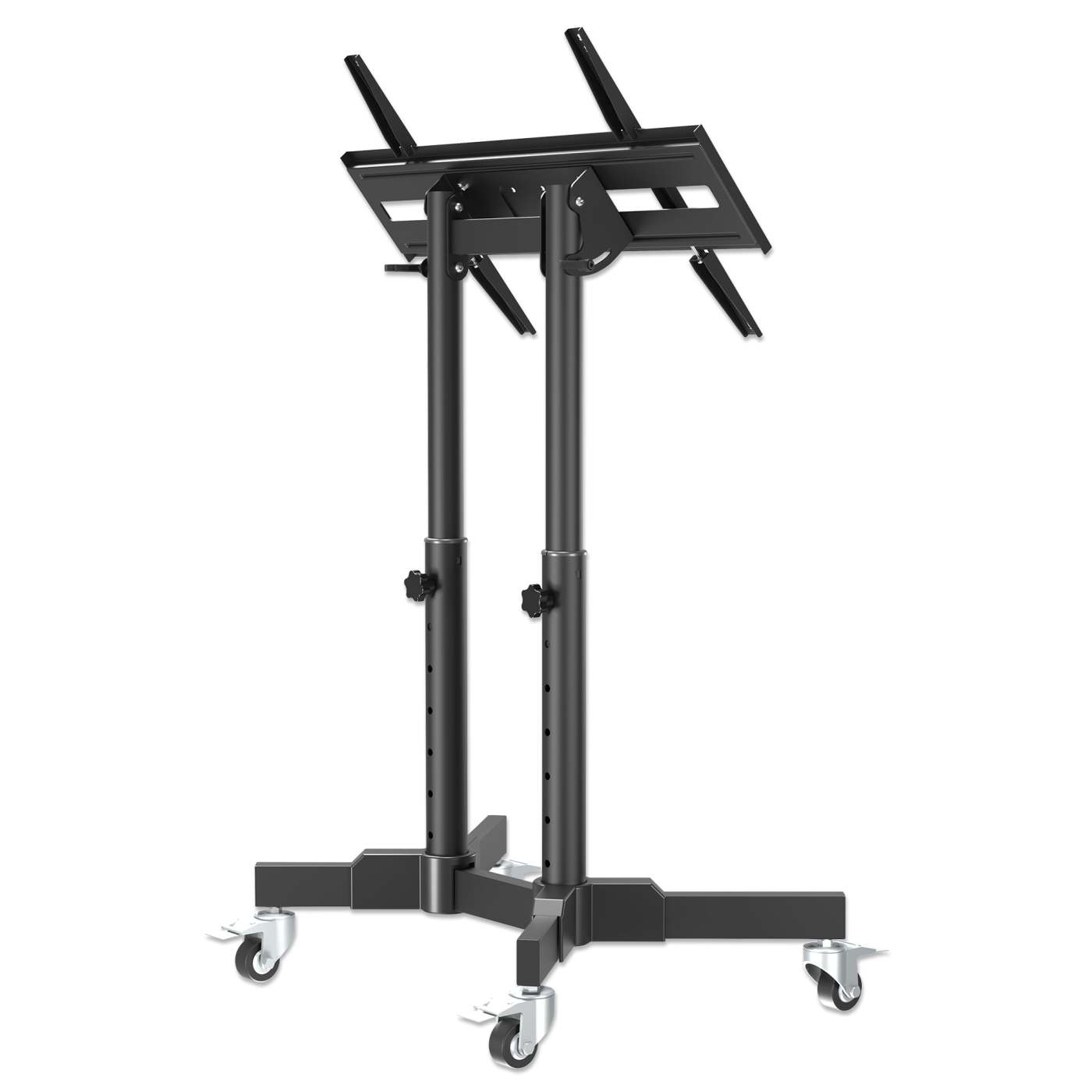Kompakter TV-Ständer auf Rollen für 23 bis 70 Zoll, neigbar und höhenverstellbar Image 11