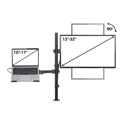 Tischhalterung mit Monitorarm und Notebookablage Image 7