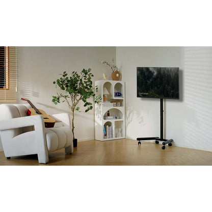 Kompakter TV- und Monitorständer auf Rollen für 13 bis 50 Zoll, neigbar und höhenverstellbar Image 9