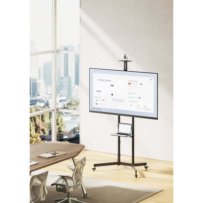Multimedia TV-Ständer auf Rollen für 37 bis 70 Zoll, neigbar und höhenverstellbar Image 3