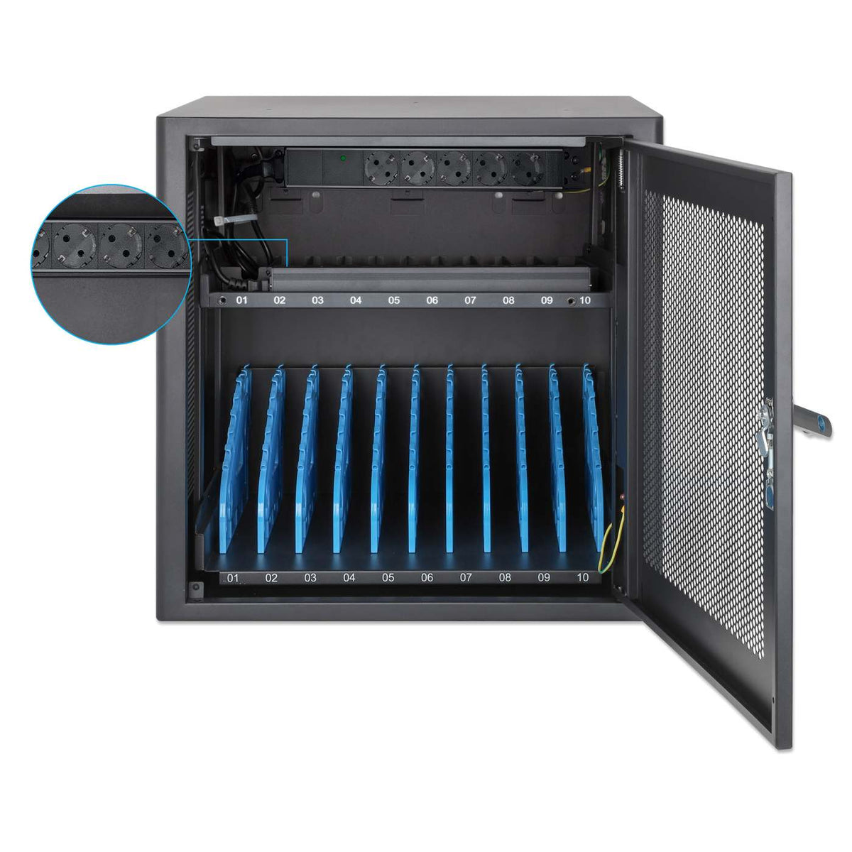 Desktop-Ladeschrank mit 10 Steckdosen Image 9
