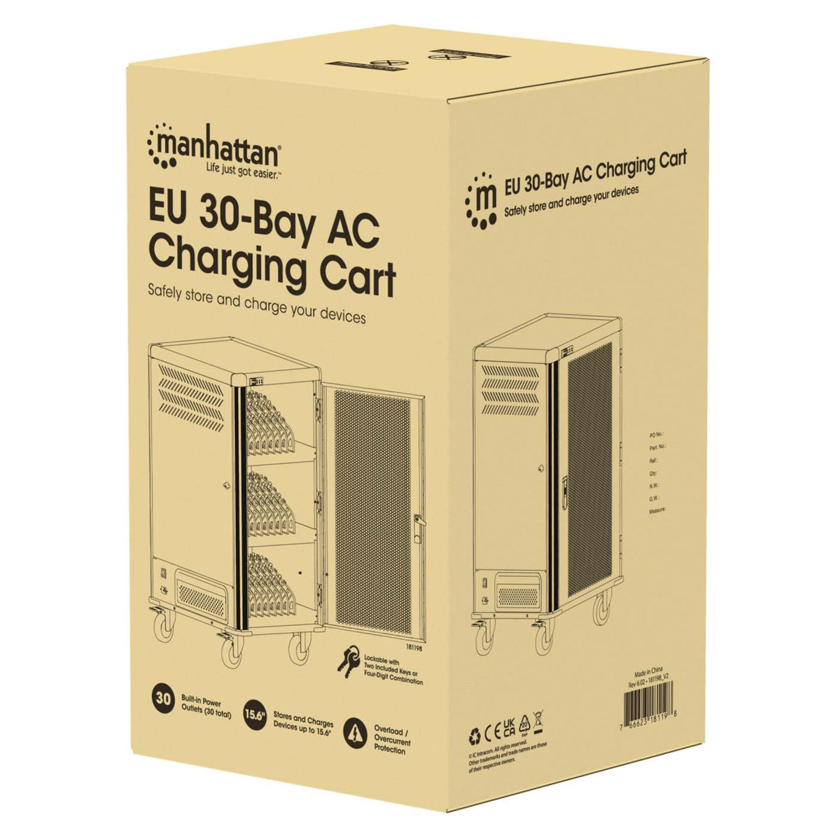 Ladeschrank auf Rollen mit 30 Steckdosen Packaging Image 2