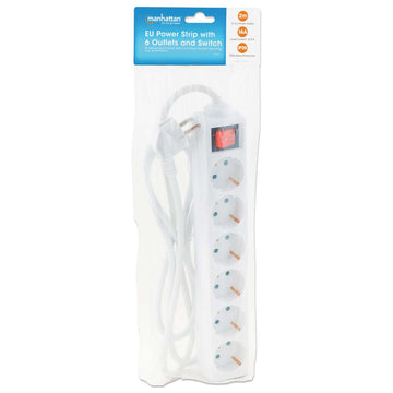6-fach Steckdosenleiste mit Netzschalter, Schutzkontakt Packaging Image 2