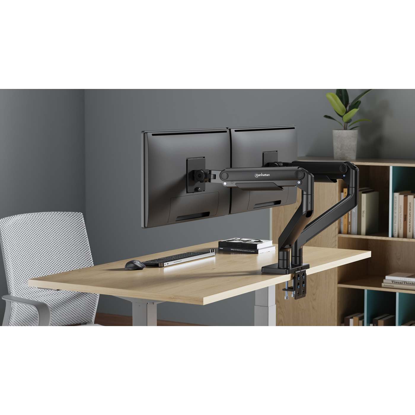 Tischhalterung für zwei Monitore von 17 bis 45 Zoll Image 3