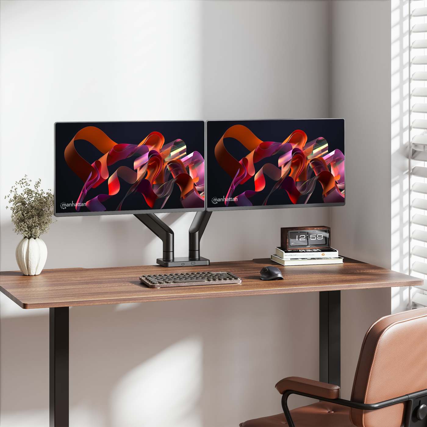 Tischhalterung für zwei Monitore von 17 bis 45 Zoll Image 6