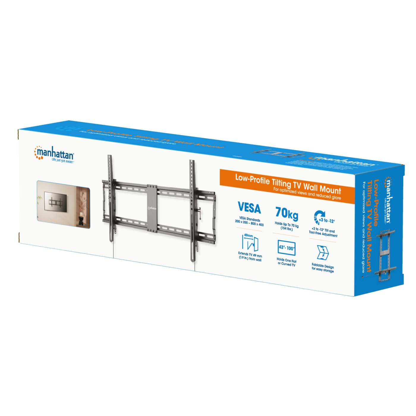 Flache TV-Wandhalterung, neigbar Packaging Image 2