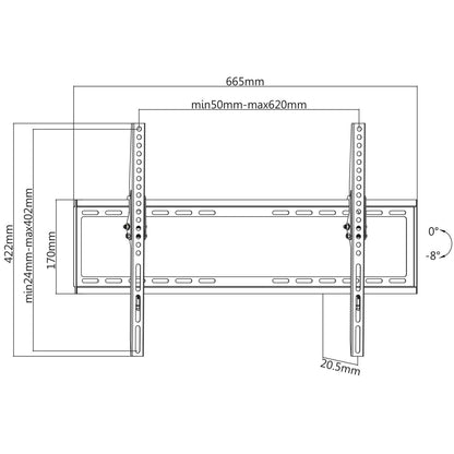 Ultraflache TV-Wandhalterung, neigbar Image 8