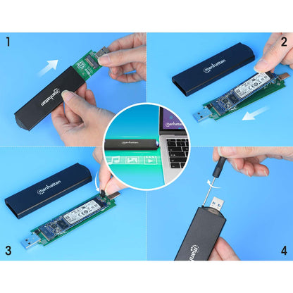 M.2 NVMe und SATA SSD USB-Festplattengehäuse Image 14