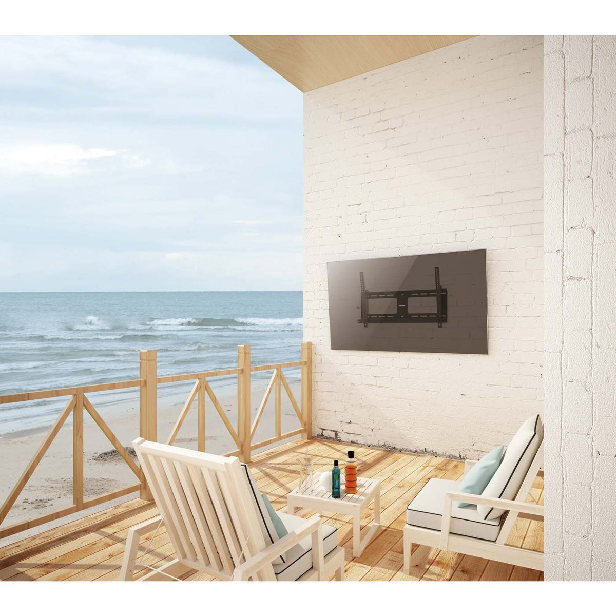Outdoor Anti-Diebstahl TV-Wandhalterung für 37 bis 86 Zoll, neigbar Image 3