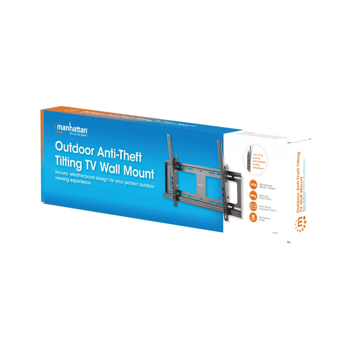 Outdoor Anti-Diebstahl TV-Wandhalterung für 37 bis 86 Zoll, neigbar Packaging Image 2