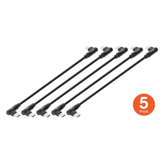Kurzes USB-C-Ladekabel 60 W, 20 cm, 5er-Pack Image 1