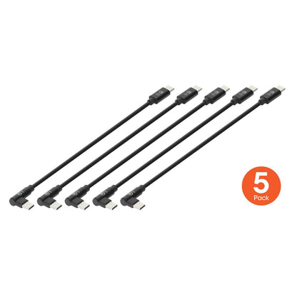 Kurzes USB-C-Ladekabel 60 W, 20 cm, 5er-Pack Image 1