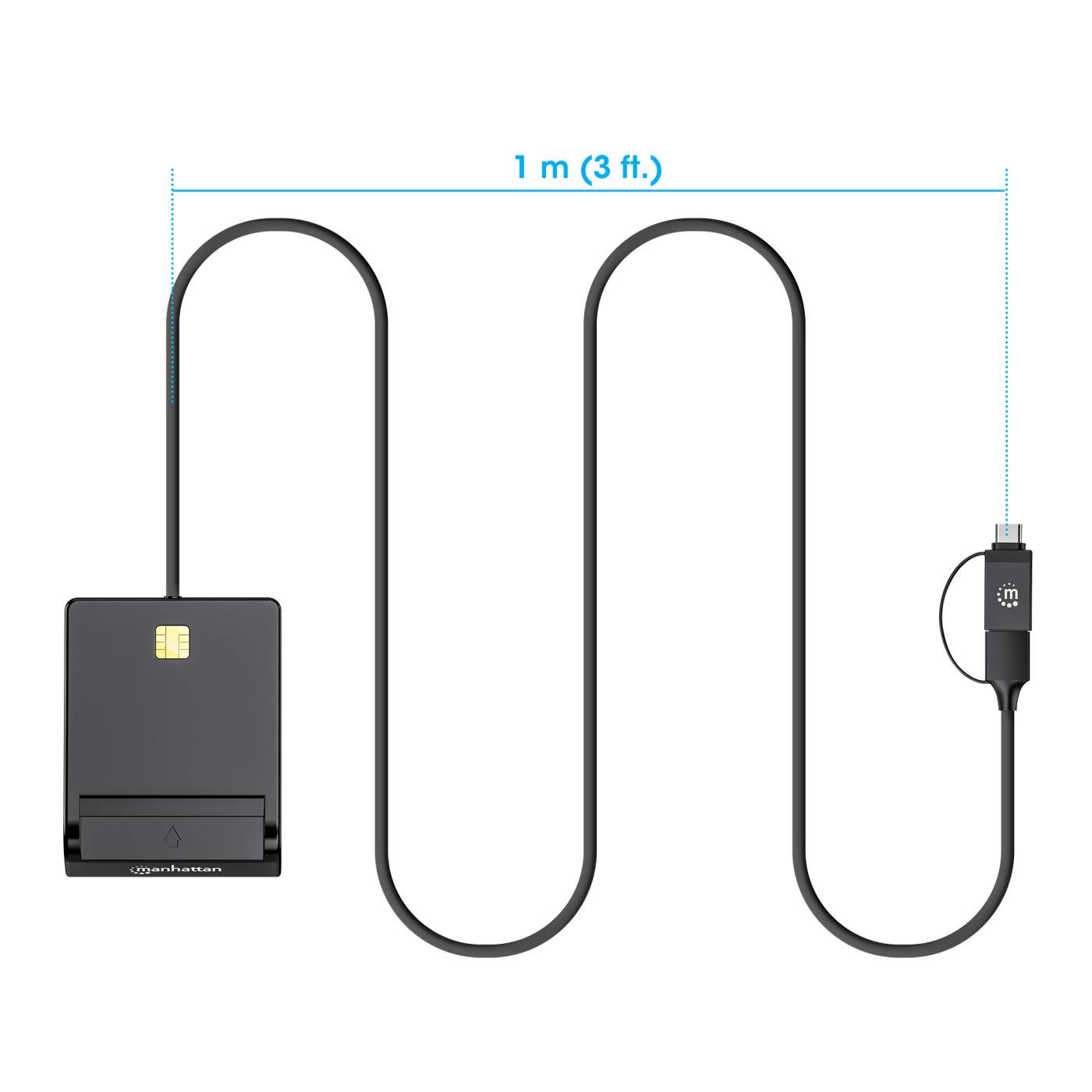Chipkartenleser/ Smartcard-Lesegerät mit USB-C / USB-A Kombo-Stecker Image 8