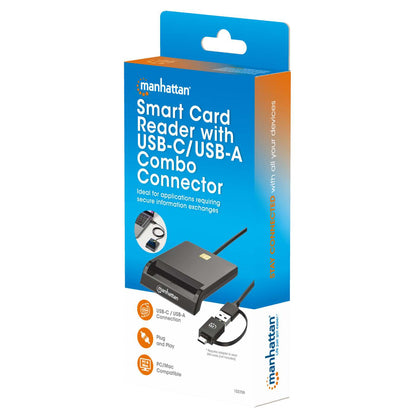 Chipkartenleser/ Smartcard-Lesegerät mit USB-C / USB-A Kombo-Stecker Packaging Image 2
