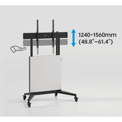 TV-Ständer auf Rollen, höhenverstellbar mit werkzeuglosem Lift&Lock-System, für 50 bis 100 Zoll Image 10