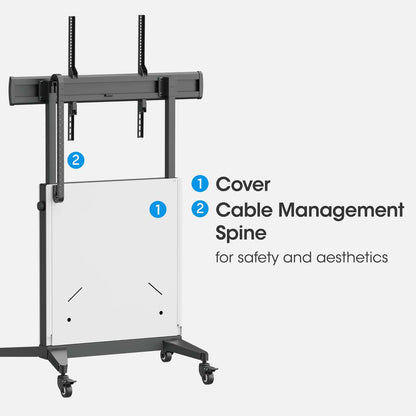 TV-Ständer auf Rollen, höhenverstellbar mit werkzeuglosem Lift&Lock-System, für 50 bis 100 Zoll Image 12
