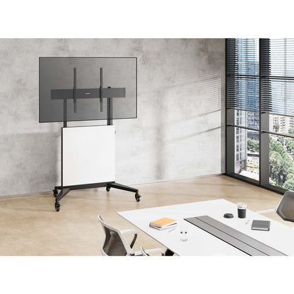 TV-Ständer auf Rollen, höhenverstellbar mit werkzeuglosem Lift&Lock-System, für 50 bis 100 Zoll Image 2