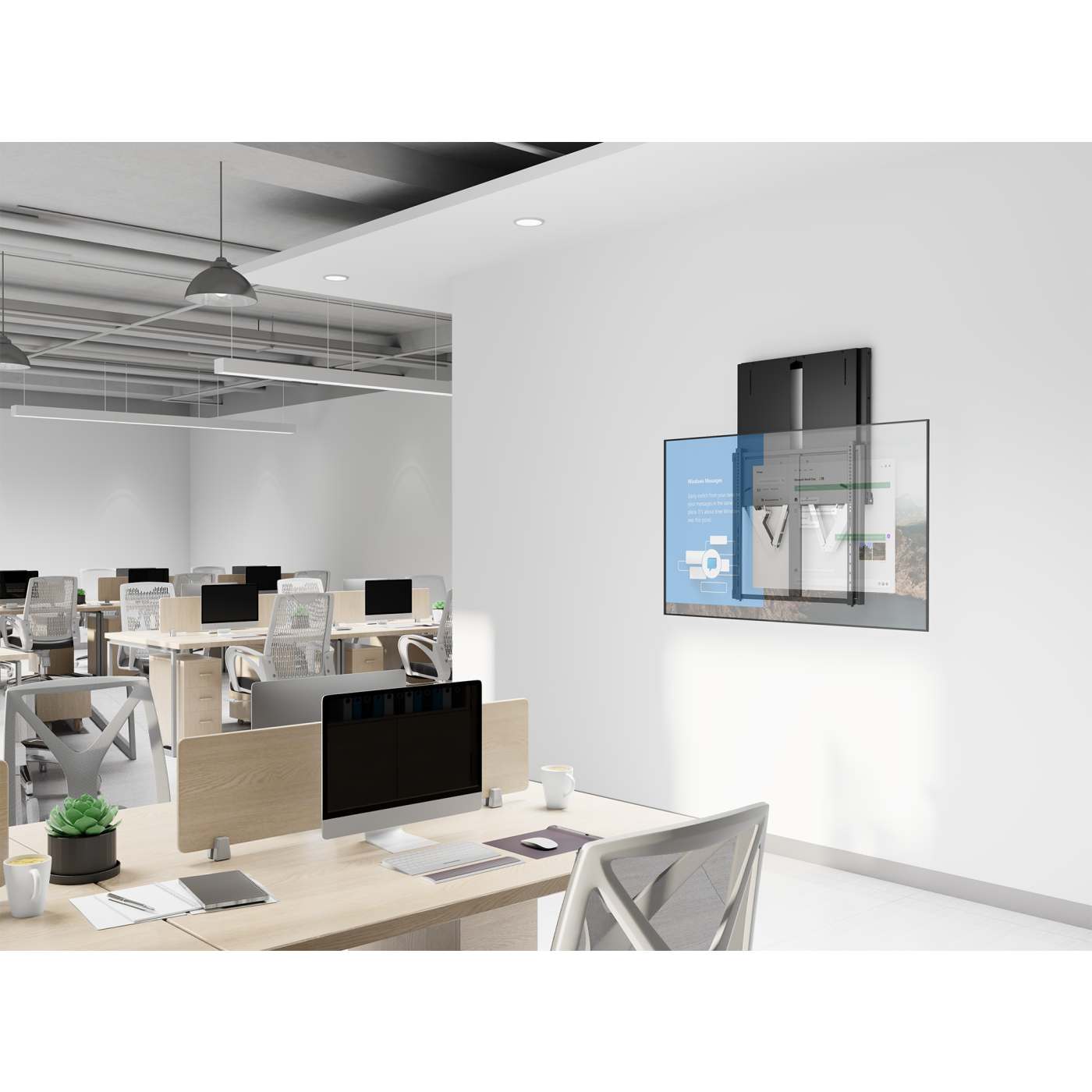 TV-Wandhalterung, höhenverstellbar mit werkzeuglosem Lift&Lock-System, für 55 bis 75 Zoll Image 8