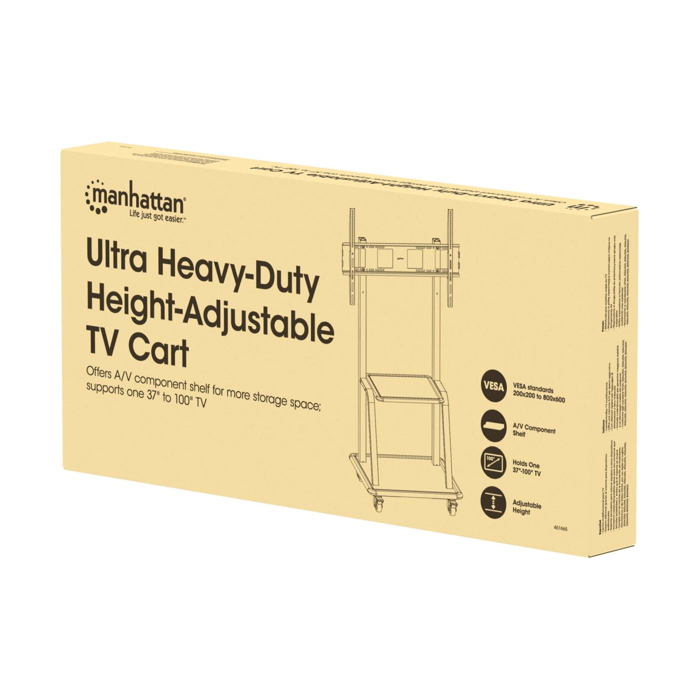 Universal TV-Ständer auf Rollen mit besonders hoher Traglast  Packaging Image 2