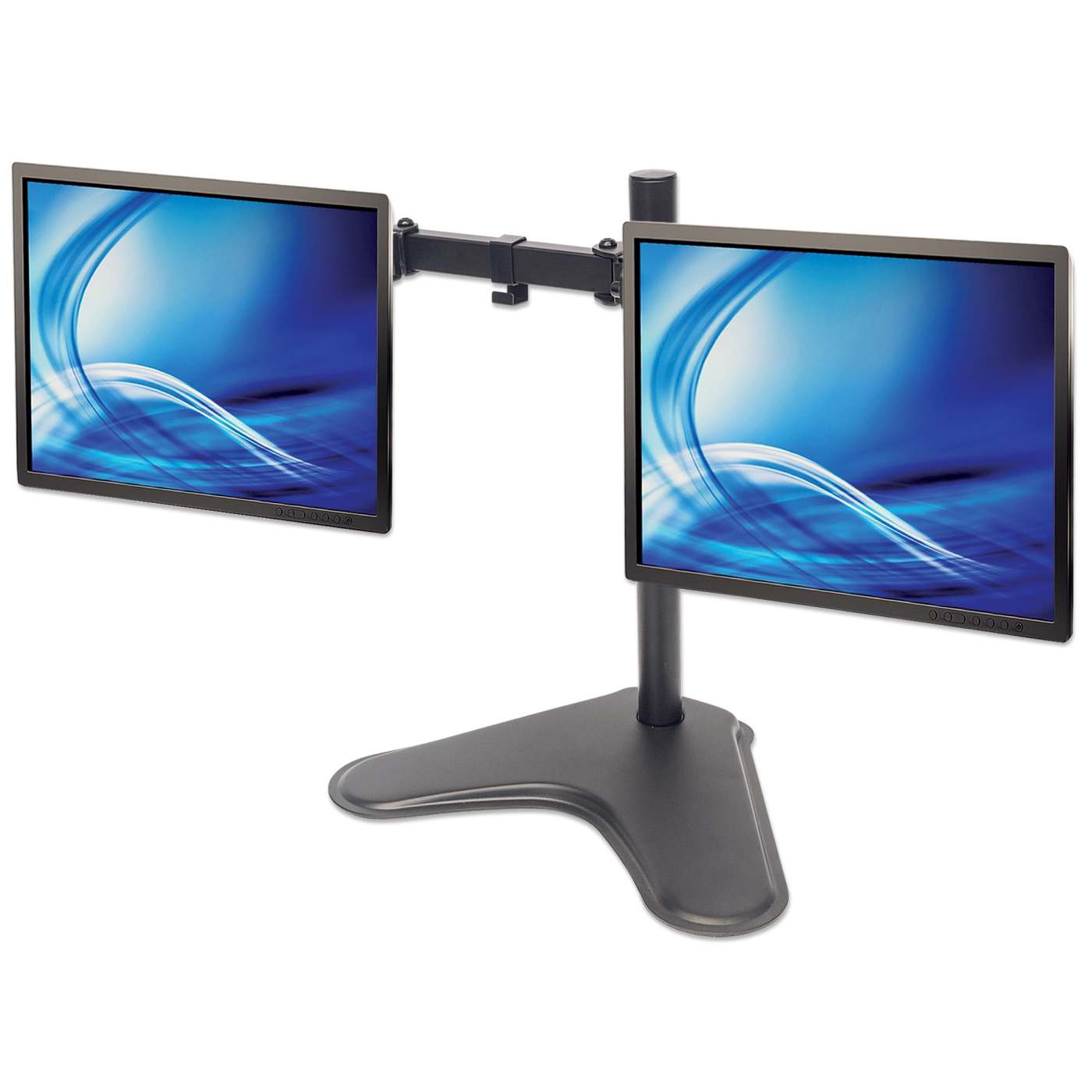 Standfuß mit Monitorarm für zwei Displays Image 5