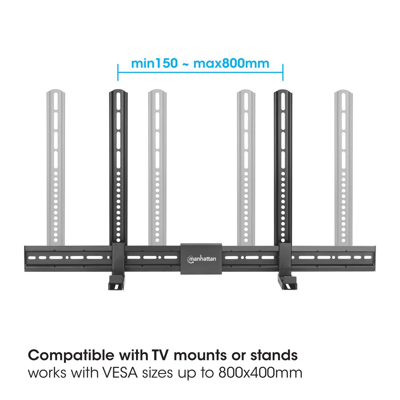 Manhattan Soundbar Halterung – Universell Bis 15 Kg, Höhenverstellbar, VESA Kompatibel