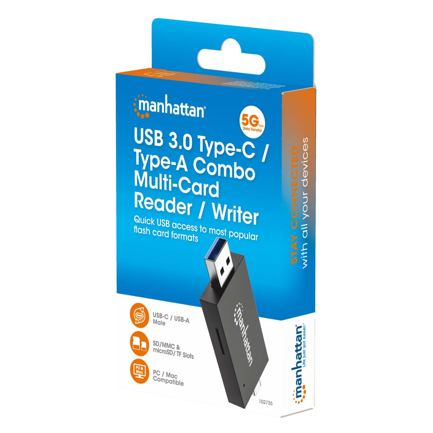 USB 3.0 Typ-C / Typ-A Kombo-Kartenlesegerät / Multi-Card Reader / Writer Packaging Image 2