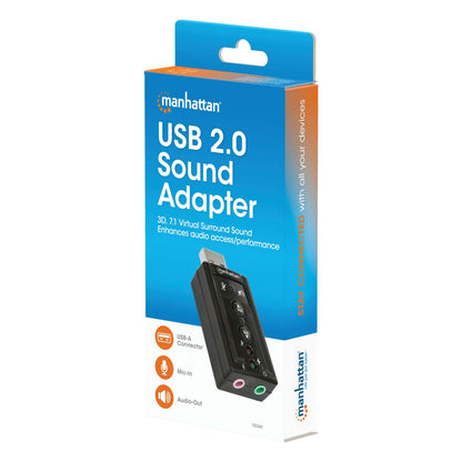 USB-A auf 3,5 mm Klinke Audioadapter mit Lautstärkeregelung Packaging Image 2